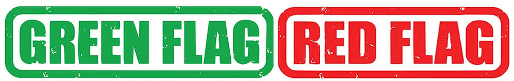 red flag and green flag