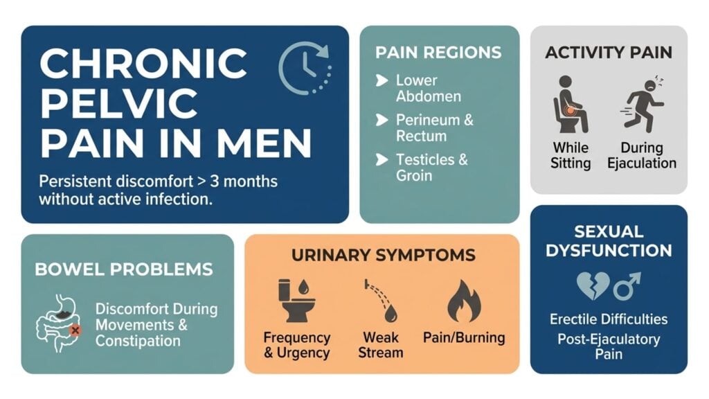 chronic pelvic pain in men infographic